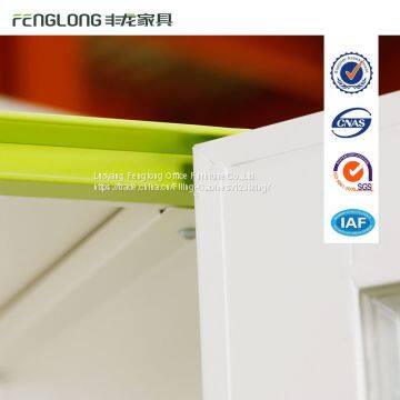 Modern and Hot Luoyang 2 Glass Doors Office Metal Filing Cabinet With Shelf and Drawers photo-5