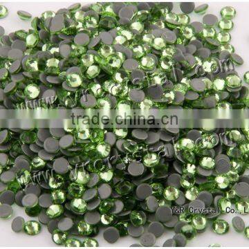 2058HF 1440pcs SS10 Peridot Glue Base Flatback Strass Crystal Hot Fix Iron on Rhinestones photo-2