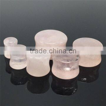 Bulk Rose Quartz High Polished Organic Stone Ear Expander Stone Ear Stretcher