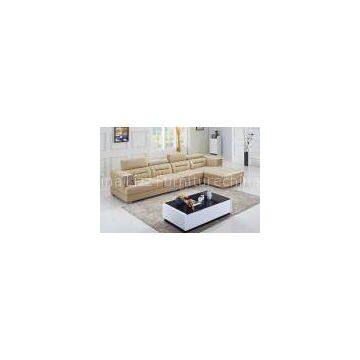 Cream Corner Leather Sofa