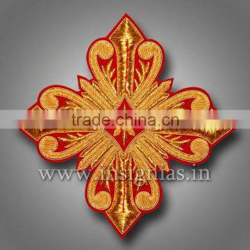 Church cross hand embroidery