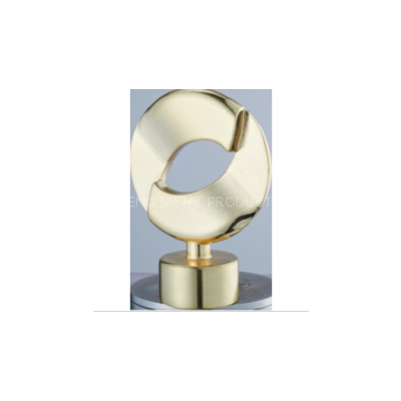 Torsion Circle Metal Curtain Rod Finial