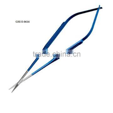 High Quality Titanium Micro scissor ,ophthalmic eye instrument 160 mm