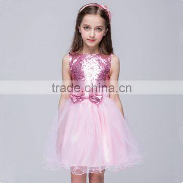 Hot sale kids princess net yarn modern frock design high fashion dress styles