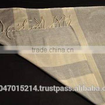 Scarf Using Indigo Cotton & White Viscose photo-6