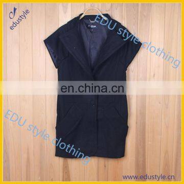 2017 Latest Design Winter Short Sleeve Woolen Coats And Jackets Woman photo-2