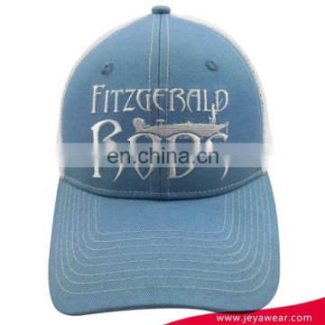 washed cotton applique embroidered trucker mesh cap customized logo trucker hat