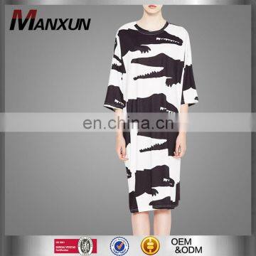 New Fashion Summer Woman Dress High Quality Long Shirt Dress