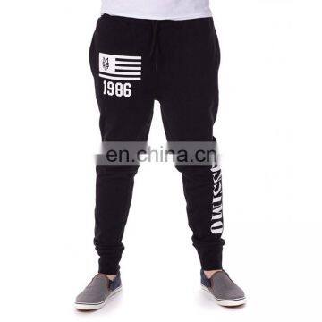 logo printed cotton custom men jogger pants