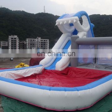 2014 hot sell children inflatable pool with slide /inflatable water slip slide