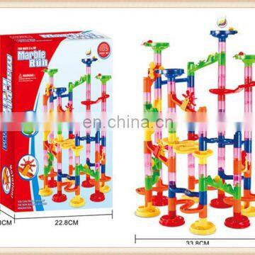 105PCS building block Funny educational Rolling Swirl Marble Run toy