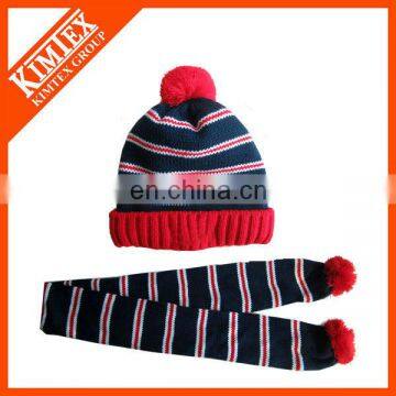 Kids Knitting Hat and Scarf Set