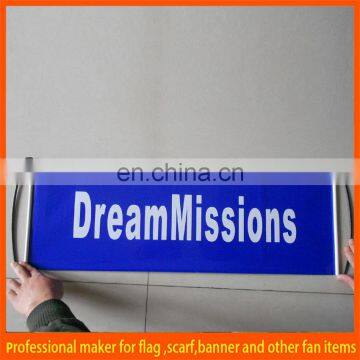 small blue PET promotional cheering banner