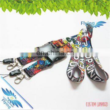 Bigger Buckle Neck Hanger Material Custom Printed Polyester Soft Lanyard