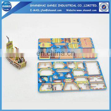 Custom full color printing 3d puzzle diy toy