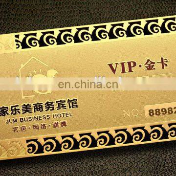 Different color anodic oxidation aluminum metal vip card