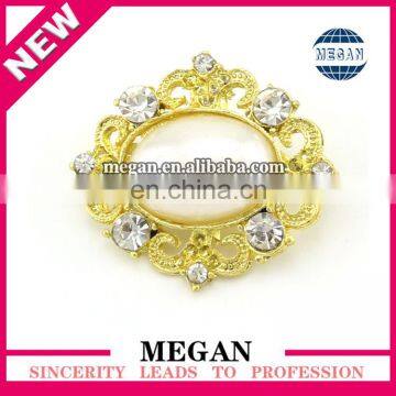 Wholesale Wedding Decoration gold rhinestone pearl button