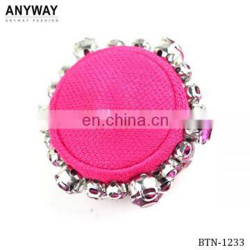 Fancy Red Cheap Button With Flatback Rhinestone for Fashion Wear photo-2