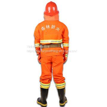 Orange Forest Fireman Flame Retardant Protective Suit photo-2