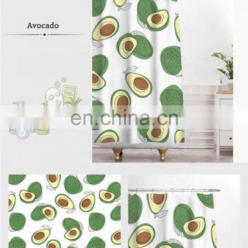 I@home Modern Custom Print Pineapple Waterproof Bathroom Polyester Shower Curtain