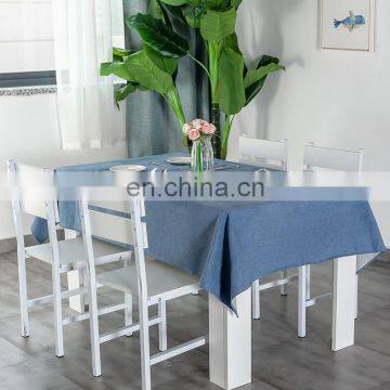 High Quality Simple Solid Color Cotton Linen Table Cloth For Dining Room Living Room Picnic Party photo-7