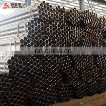 High Carbon BS1387 ERW Black Steel Pipe 40ft Length