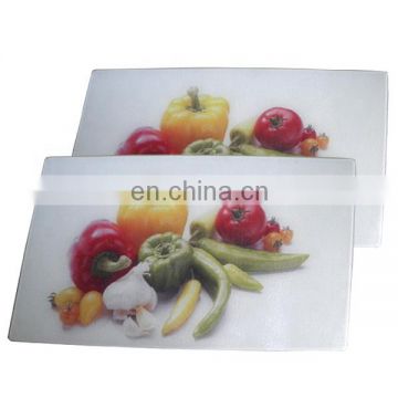 art custom fruit toughened tempered glass cutting board