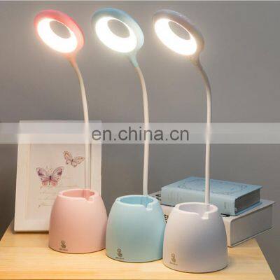 2020 Amazon 3 Modes Dimmable Usb Charging Wireless LED Desk Lamps for Kids Study Reading photo-2