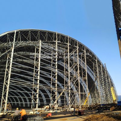 Factory Price Thermal Power Plant Design Construction Building Dome Steel Coal Storage Shed photo-4