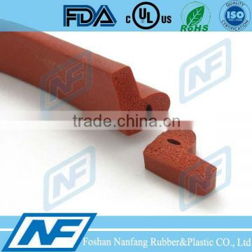 red color silicone sponge fire resistant door seal