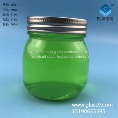 Factory direct selling  300ml jam glass bottle,Honey glass bottle manufacturer