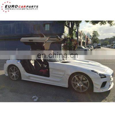 SLS-CLASS W197 Prior Design style body kit FRP hood front bumper side skirts fender ducts over fenders rear bumper diffuser