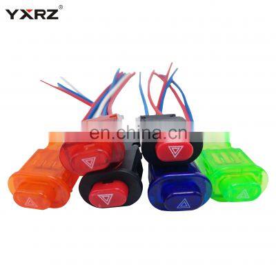 Universal 3 Wiring 12v 5A Rear Brake Kill Switch Double Flash Light Emergency Warning Stop Hazard Switch Motorcycle