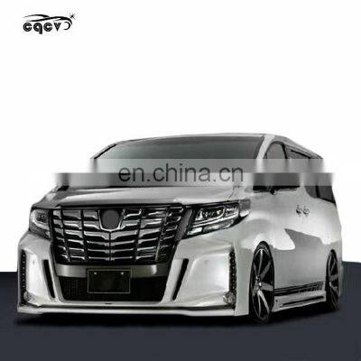 Perfect fitment body kit suitable for toyota alpha in sil bla style auto parts with front bumper rear bumper side skirts