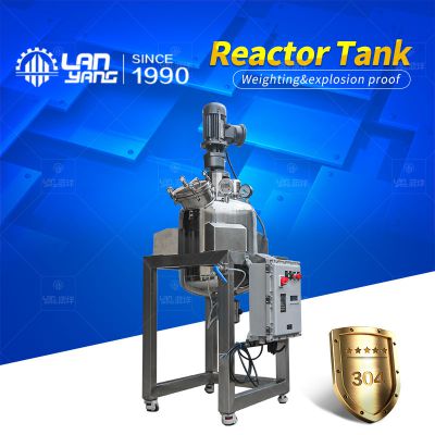 Stainlessautomatic weighing single-layer reaction kettle, steel explosion-proof reaction tank,  vertical electric heating sealed tank, stainless steel reaction kettle