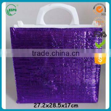 Top Quality purple customized tote thermal bag for Pizza