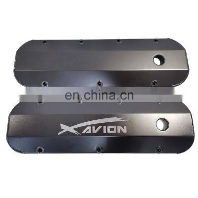 X-AVION 1965-95 Big Block Chevy  Fabricated Valve Cover With  Breather Holes on Both Cover black