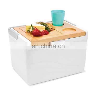 11L wooden lid beer fishing outdoor portable ice chest cooler box