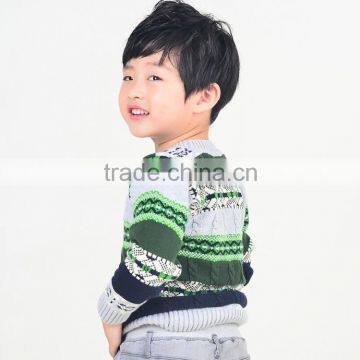 Knitted Pullover Tight Design Fashion Boys Jumper O-neck Sweater