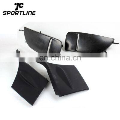 Black PU Front Bumper Side Splitter & Fog Light Covers for Subaru Impreza WRX STi 2004 2005