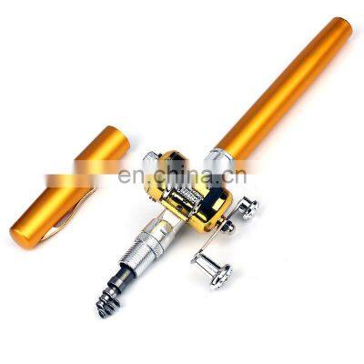 New Design Mini Telescopic 1m Fishing Rod Aluminium Alloy Pen Fishing Rod