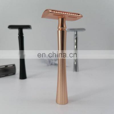 Professional Factory Adjustable Double Edge Best Shaving Custom Deluxe Mens 3 Blade Reusable Razor photo-5