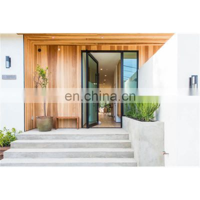 New Design And Hot Sale Tempered Glass Aluminium Pivot Front Door With UV Glass