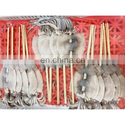 Hot sale frozen illex squid skewer for export