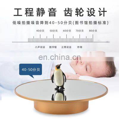 Electric Rotating Plastic Turntable Display Stand for Jewelry Watch Phone Decorations Store Desk Photography 25cm photo-3