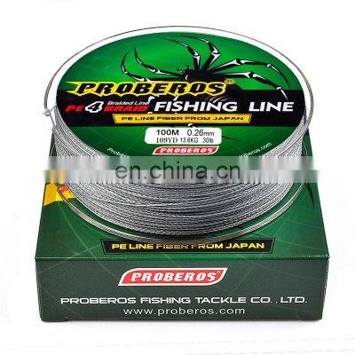 100M 4 Strand PE Braided Fishing Lines 100lb Pe Strong Fishing Line