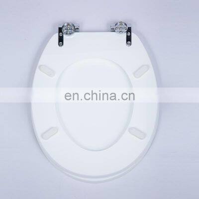 Polyresin Glitter Zinc Alloy Hinge Round Toilet Seat Polyresin Toilet Seat Toilet Glittery photo-2