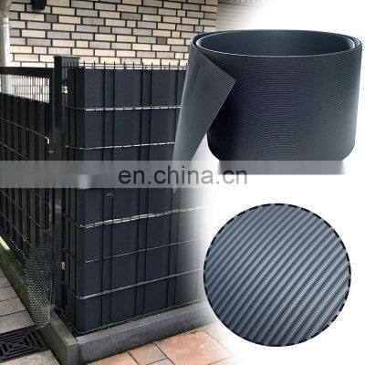 Balcony Garden Protection Hard PVC Privacy Screen Strip for Double Rod Mats,  25 m x 19 cm Anthracite