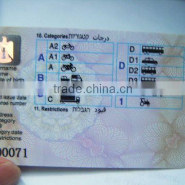 Identity card with hologram effect