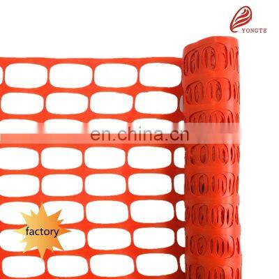 1*50M Orange Safety Barrier Fence Plastic Nets Roll For Construction Site Safety